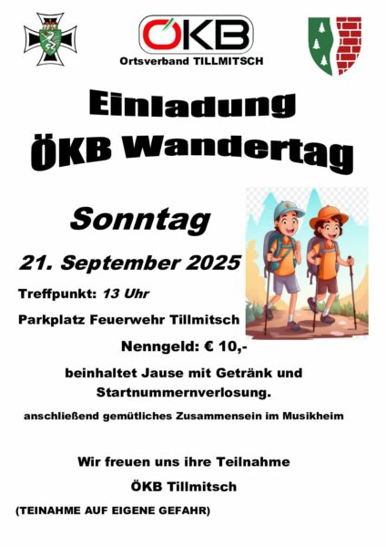 Einladung Wandertag 2025