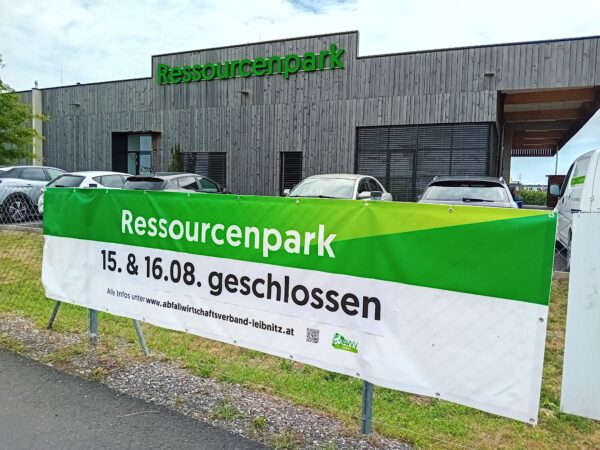 Ressourcenparks geschlossen