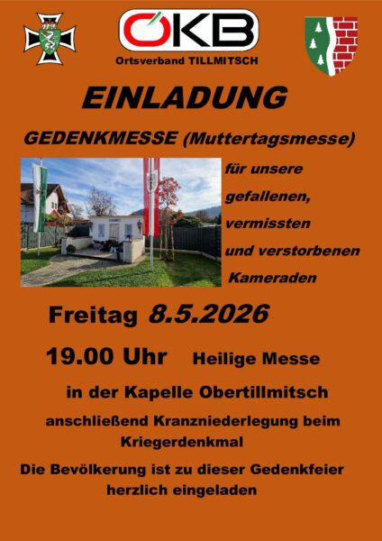 Einladung Gedenkmesse 2026