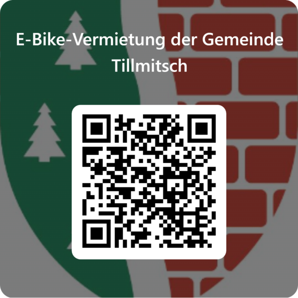 QRCode für E-Bike-Vermietung der Gemeinde Tillmitsch